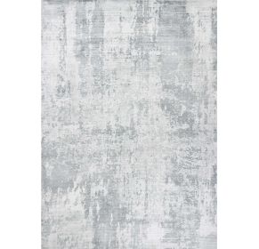 9' X 13' Dark Gray And Light Gray Abstract Hand Loomed Area Rug