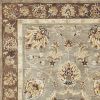 3' X 5' Gray Brown And Ivory Wool Floral Medallion Hand Tufted Area Rug