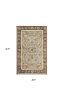 3' X 5' Gray Brown And Ivory Wool Floral Medallion Hand Tufted Area Rug