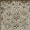 3' X 5' Gray Ivory And Brown Wool Floral Hand Tufted Area Rug