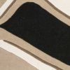 3' X 5' Beige And Black Wool Abstract Hand Tufted Area Rug