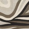 3' X 5' Beige Ivory And Black Wool Abstract Hand Tufted Area Rug