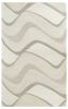 3' X 5' Ivory And Gray Wool Abstract Hand Tufted Area Rug