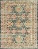 5' X 7' Brick Red Green And Brown Jute Southwestern Hand Woven Distressed Area Rug