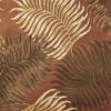 3' X 5' Rust Orange And Green Wool Botanical Leaves Hand Tufted Area Rug