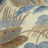 3' X 5' Ivory Blue And Brown Wool Tropical Botanical Hand Tufted Area Rug