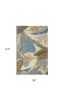 3' X 5' Ivory Blue And Brown Wool Tropical Botanical Hand Tufted Area Rug