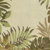 3' X 5' Ivory And Green Wool Botanical Leaves Hand Tufted Area Rug