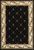 5' X 8' Brown Black And Ivory Floral Vines Area Rug