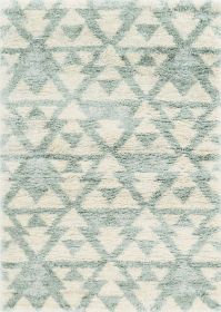 5' X 8' Ivory And Gray Geometric Area Rug