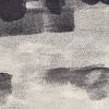 5' X 8' Gray Black And Ivory Abstract Area Rug