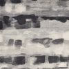 5' X 8' Gray Black And Ivory Abstract Area Rug