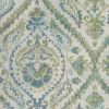 5' X 8' Green Ivory And Teal Medallion Area Rug