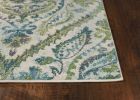 5' X 8' Green Ivory And Teal Medallion Area Rug