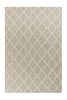 3' X 5' Gray And Ivory New Zealand Lambs Wool Diamond Area Rug