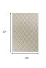 3' X 5' Gray And Ivory New Zealand Lambs Wool Diamond Area Rug