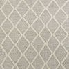 3' X 5' Gray And Ivory New Zealand Lambs Wool Diamond Area Rug