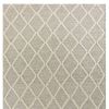 3' X 5' Gray And Ivory New Zealand Lambs Wool Diamond Area Rug