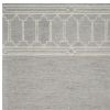 5' X 7' Gray And Ivory Wool Geometric Hand Hooked Area Rug