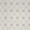 5' X 7' Ivory And Gray Wool Ogee Hand Tufted Area Rug