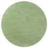 6' Green Shag Hand Woven Round Rug