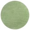 6' Green Shag Hand Woven Round Rug