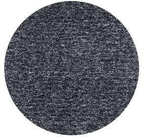 6' Black And White Hand Woven Round Rug