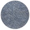 6' Indigo And Ivory Abstract Hand Woven Round Rug