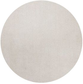 6' Ivory Round Indoor Shag Rug