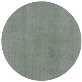 6' Slate Blue Hand Woven Round Rug