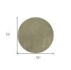 6' Sage Shag Hand Woven Round Rug