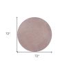 6' Pink Shag Hand Woven Round Rug