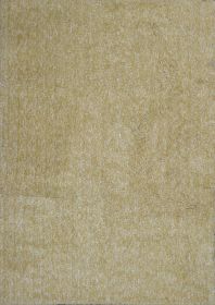 5' X 7' Yellow Shag Hand Woven Area Rug