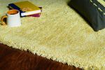 5' X 7' Yellow Shag Hand Woven Area Rug