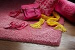5' X 7' Hot Pink Shag Hand Woven Area Rug