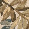 3' X 5' Ivory Brown And Blue Wool Botanical Leaves Hand Tufted Area Rug