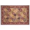 8' Red Orange And Black Quatrefoil Octagon Rug