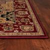 8' Red Orange And Black Quatrefoil Octagon Rug