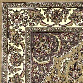 8' Beige And Ivory Floral Medallion Octagon Rug