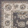 8' X 10' Gray And Ivory Floral Medallion Area Rug