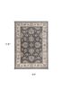 8' X 10' Gray And Ivory Floral Medallion Area Rug