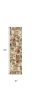 10' Beige Green And Pink Wool Botanical Leaves Hand Tufted Runner Rug