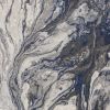 6' X 9' Blue And Gray Abstract Area Rug