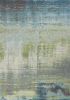 7' X 10' Blue And Green Abstract Area Rug