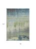 7' X 10' Blue And Green Abstract Area Rug