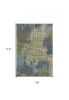 6' X 9' Blue And Green Abstract Area Rug