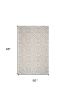 5' X 8' Light Gray And Ivory Wool Geometric Hand Tufted Area Rug