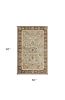 5' X 8' Gray Brown And Ivory New Zealand Lambs Wool Floral Medallion Hand Tufted Area Rug