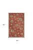 5' X 8' Sienna Gold And Green New Zealand Lambs Wool Floral Vines Hand Tufted Area Rug