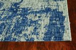 3' X 4' Green And Denim Blue Abstract Area Rug